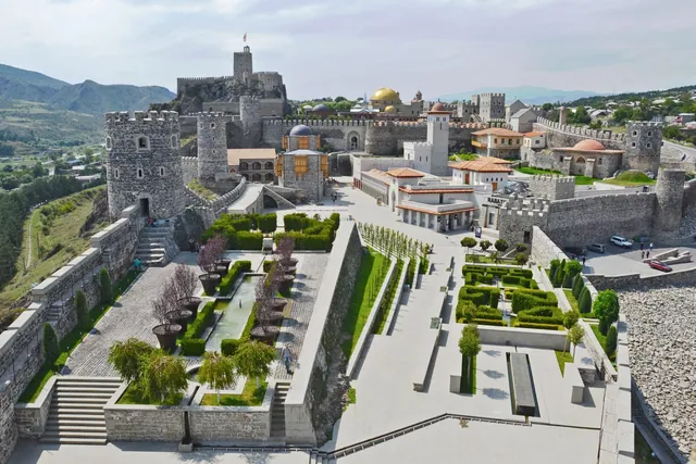 The Rabati complex: gardens, the golden dome of the mosque and the citadel