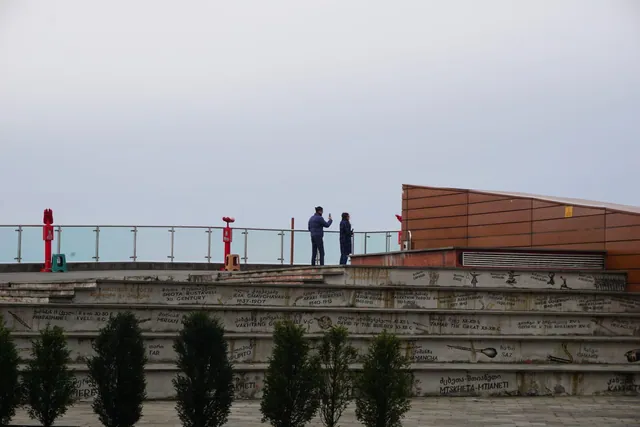 Viewing terrace at the upper station of the Argo cable car