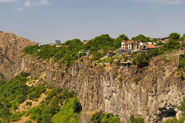 The village of Garni on the edge of the gorge