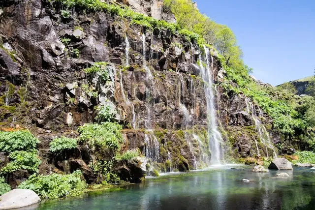 A waterfall inside Dashbashi Canyon